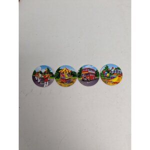 2005 Clue Mysteries Board Game Replacement Scene Tokens Pieces Set of 4